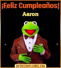 GIF Meme feliz cumpleaños Aaron