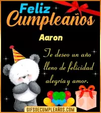 GIF Te deseo un feliz cumpleaños Aaron