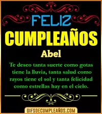 GIF Frases de Cumpleaños Abel