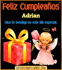 GIF Feliz Cumpleaños Dios te bendiga en tu día Adrian