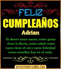 GIF Frases de Cumpleaños Adrian