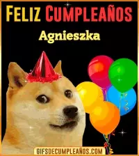GIF Memes de Cumpleaños Agnieszka