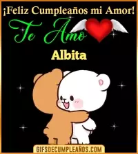GIF Feliz Cumpleaños mi amor Te amo Albita