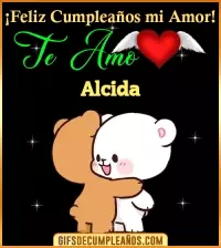 GIF Feliz Cumpleaños mi amor Te amo Alcida