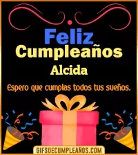 GIF Mensaje de cumpleaños Alcida