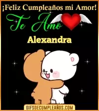 GIF Feliz Cumpleaños mi amor Te amo Alexandra