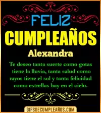 GIF Frases de Cumpleaños Alexandra