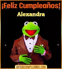 GIF Meme feliz cumpleaños Alexandra
