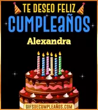 GIF Te deseo Feliz Cumpleaños Alexandra