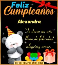 GIF Te deseo un feliz cumpleaños Alexandra
