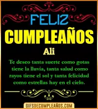 GIF Frases de Cumpleaños Ali