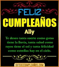 GIF Frases de Cumpleaños Ally