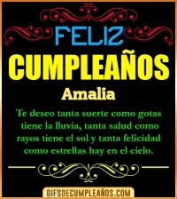 GIF Frases de Cumpleaños Amalia