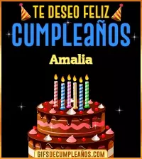 GIF Te deseo Feliz Cumpleaños Amalia