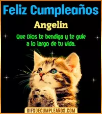 GIF Feliz Cumpleaños te guíe en tu vida Angelin