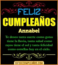 GIF Frases de Cumpleaños Annabel