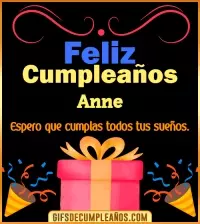 GIF Mensaje de cumpleaños Anne