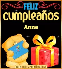 GIF Tarjetas animadas de cumpleaños Anne