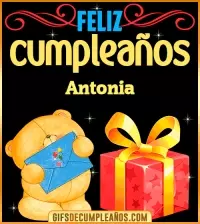 GIF Tarjetas animadas de cumpleaños Antonia