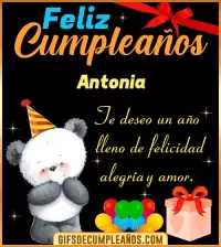 GIF Te deseo un feliz cumpleaños Antonia