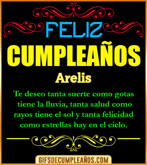 Frases de Cumpleaños Arelis