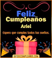 GIF Mensaje de cumpleaños Ariel
