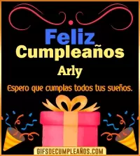 GIF Mensaje de cumpleaños Arly