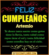 GIF Frases de Cumpleaños Artemio