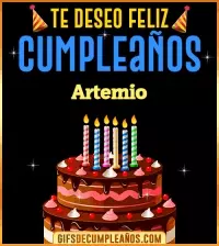 GIF Te deseo Feliz Cumpleaños Artemio