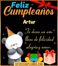 GIF Te deseo un feliz cumpleaños Artur