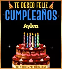 GIF Te deseo Feliz Cumpleaños Aylen