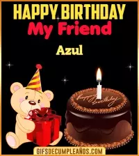 GIF Happy Birthday My Friend Azul