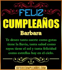 GIF Frases de Cumpleaños Barbara