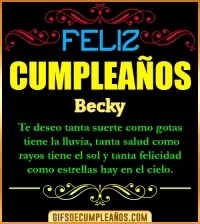 GIF Frases de Cumpleaños Becky