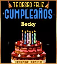 GIF Te deseo Feliz Cumpleaños Becky