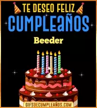 GIF Te deseo Feliz Cumpleaños Beeder