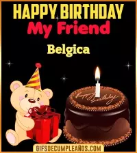 GIF Happy Birthday My Friend Belgica