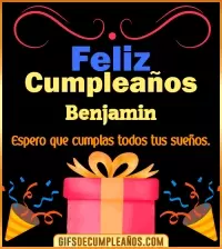 GIF Mensaje de cumpleaños Benjamin