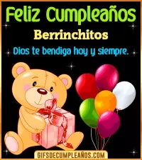 GIF Feliz Cumpleaños Dios te bendiga Berrinchitos