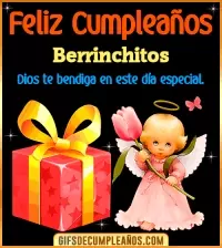 GIF Feliz Cumpleaños Dios te bendiga en tu día Berrinchitos