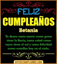 GIF Frases de Cumpleaños Betania
