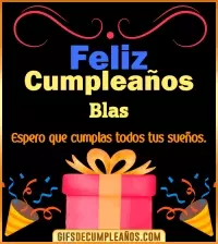 GIF Mensaje de cumpleaños Blas