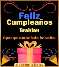 GIF Mensaje de cumpleaños Brahian