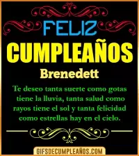 GIF Frases de Cumpleaños Brenedett
