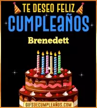 GIF Te deseo Feliz Cumpleaños Brenedett