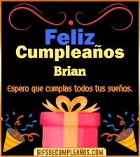GIF Mensaje de cumpleaños Brian