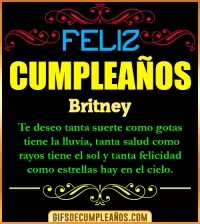 GIF Frases de Cumpleaños Britney