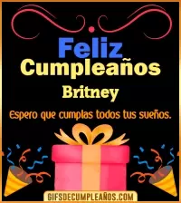 GIF Mensaje de cumpleaños Britney