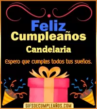 GIF Mensaje de cumpleaños Candelaria