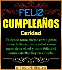 GIF Frases de Cumpleaños Caridad